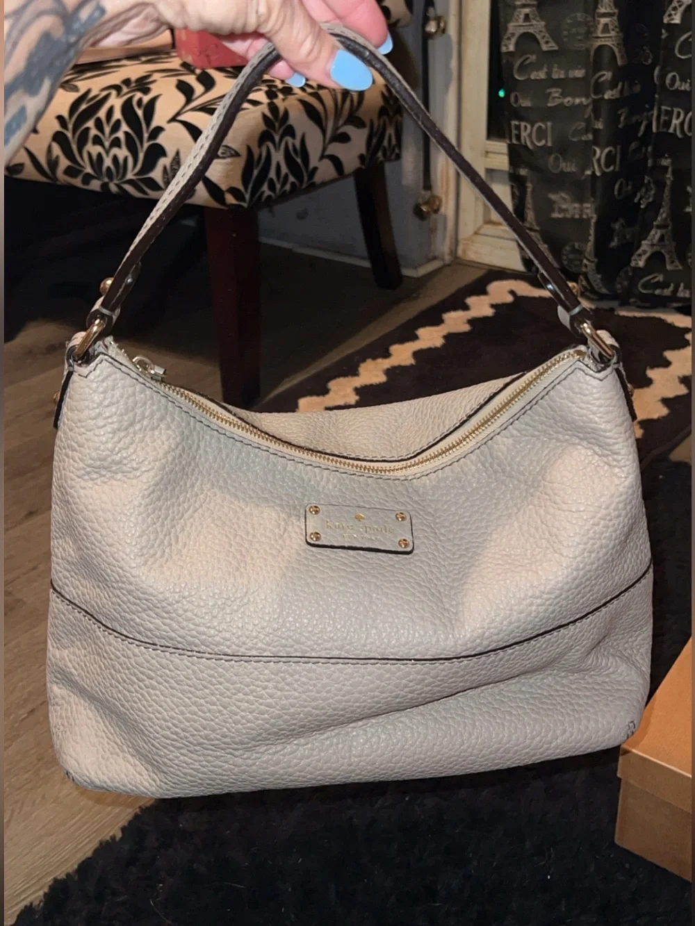 kate spade Pebbled Leather Hobo Bag